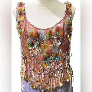 Vintage Bellville Sassoon by Lorcan Mullany Embroidered/beaded Top